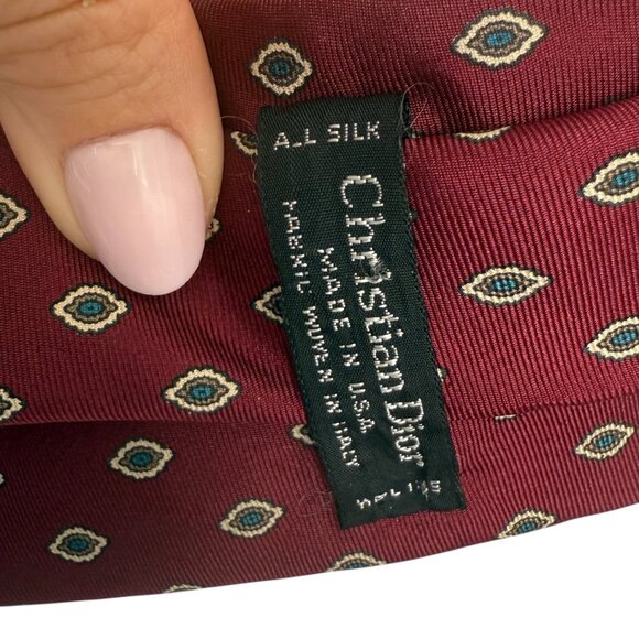 Set of 2 VTG Christian Dior 100 % Silk Men's Ties - Picture 10 of 10